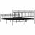 Metal Bed Frame without Mattress with Footboard Black 150x200 cm
