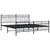 Metal Bed Frame without Mattress with Footboard Black 183x203 cm King