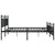 Metal Bed Frame without Mattress with Footboard Black 183x203 cm King