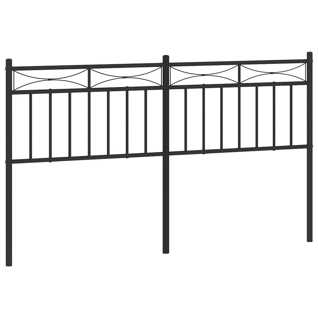 Metal Replace Headboard Black 150 cm