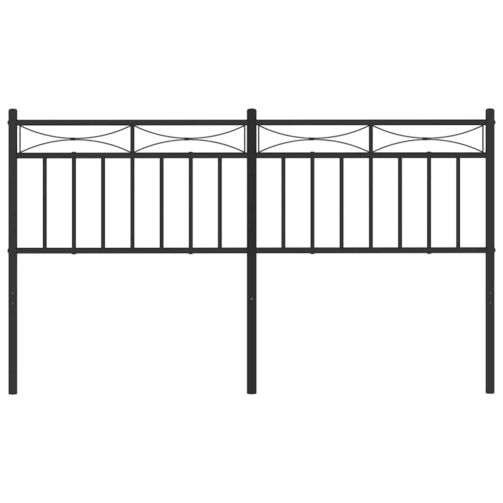 Metal Replace Headboard Black 150 cm