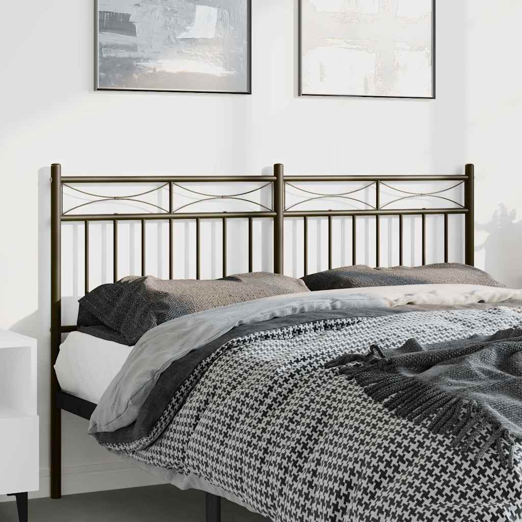 Metal Replace Headboard Black 150 cm