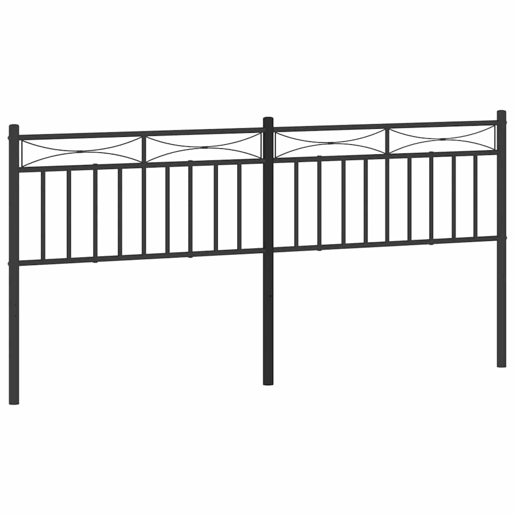 Metal Replace Headboard Black 180 cm