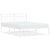 Metal Bed Frame without Mattress with Headboard White 135x190 cm