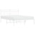 Metal Bed Frame without Mattress with Headboard White 135x190 cm