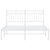 Metal Bed Frame without Mattress with Headboard White 135x190 cm