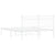 Metal Bed Frame without Mattress with Headboard White 135x190 cm