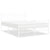 Metal Bed Frame without Mattress with Footboard White 135x190 cm