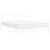Metal Bed Frame without Mattress with Footboard White 135x190 cm