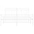 Metal Bed Frame without Mattress with Footboard White 150x200 cm