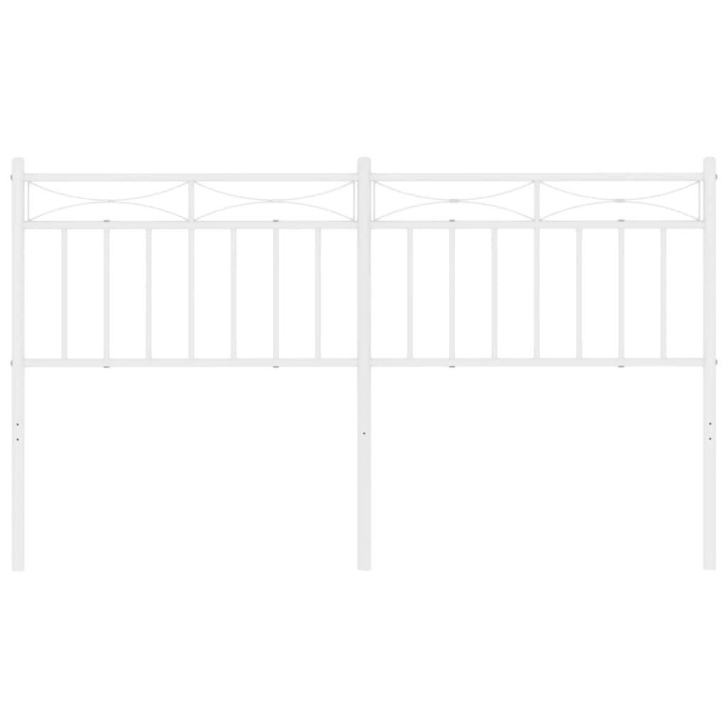 Metal Headboard White 152 cm Queen