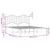Metal Bed Frame without Mattress with Headboard Black 135x190 cm