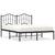 Metal Bed Frame without Mattress with Headboard Black 150x200 cm