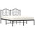 Metal Bed Frame without Mattress with Headboard Black 150x200 cm