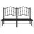 Metal Bed Frame without Mattress with Headboard Black 150x200 cm