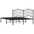 Metal Bed Frame without Mattress with Headboard Black 150x200 cm