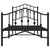 Metal Bed Frame without Mattress with Footboard Black 90x190 cm
