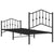 Metal Bed Frame without Mattress with Footboard Black 90x190 cm