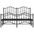 Metal Bed Frame without Mattress with Footboard Black 135x190 cm