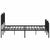 Metal Bed Frame without Mattress with Footboard Black 135x190 cm