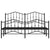 Metal Bed Frame without Mattress with Footboard Black 183x203 cm King