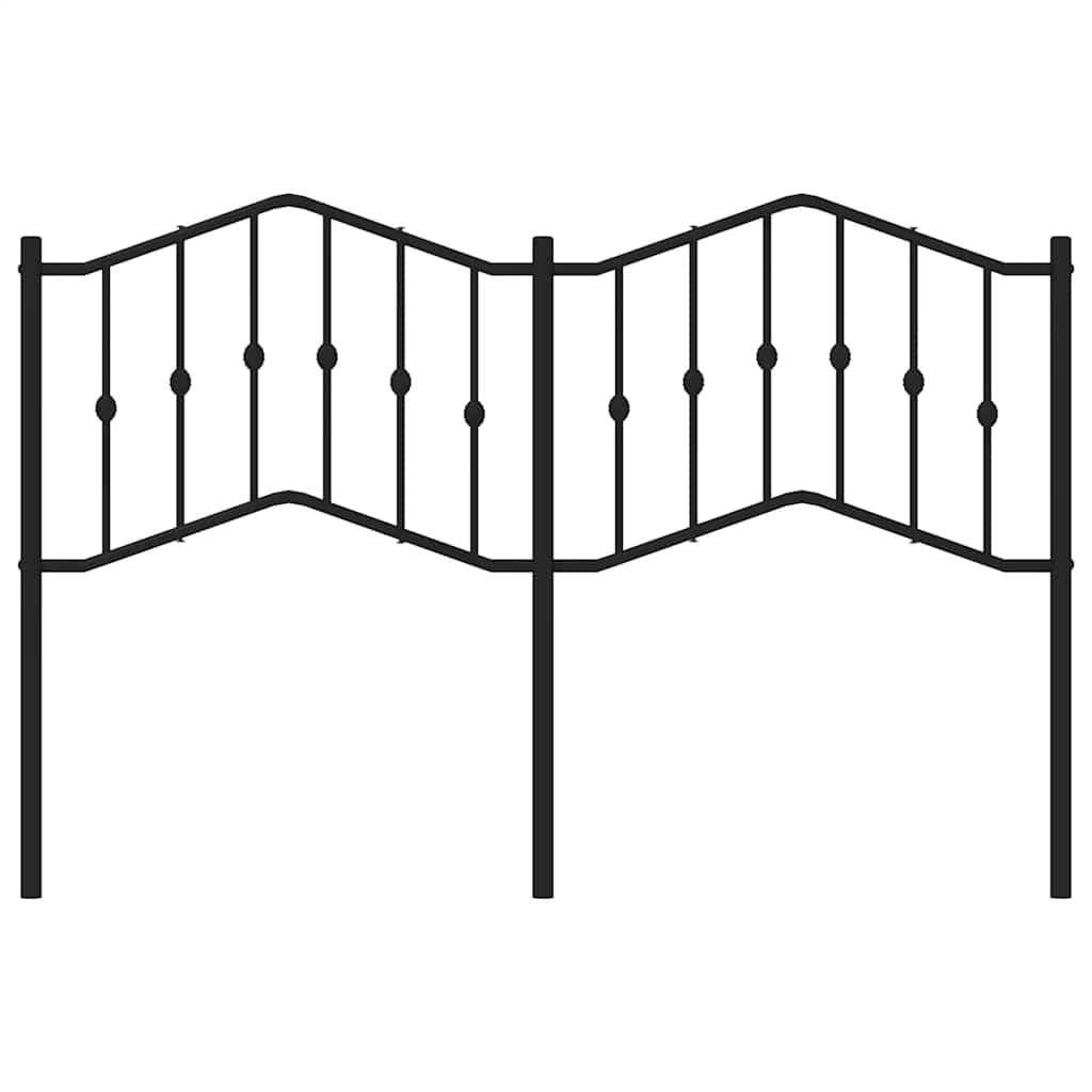 Metal Replace Headboard Black 135 cm