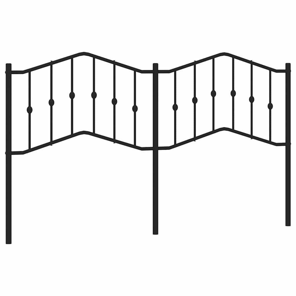 Metal Replace Headboard Black 180 cm