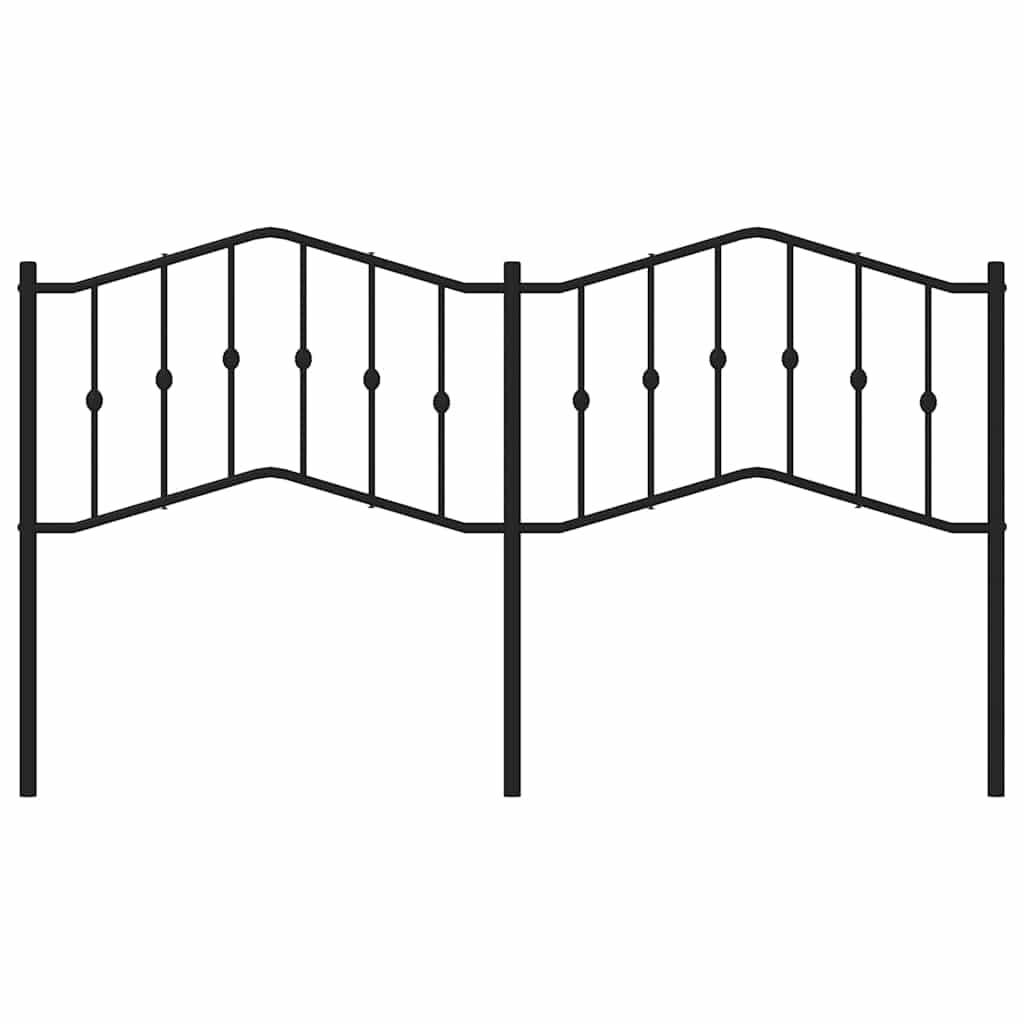Metal Replace Headboard Black 180 cm