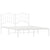 Metal Bed Frame without Mattress with Headboard White 135x190 cm