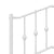 Metal Bed Frame without Mattress with Headboard White 135x190 cm