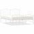 Metal Bed Frame without Mattress with Footboard White 150x200 cm