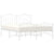 Metal Bed Frame without Mattress with Footboard White 150x200 cm