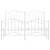 Metal Bed Frame without Mattress with Footboard White 150x200 cm