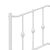 Metal Bed Frame without Mattress with Footboard White 150x200 cm