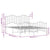 Metal Bed Frame without Mattress with Footboard White 150x200 cm