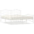 Metal Bed Frame without Mattress with Footboard White 183x203 cm King
