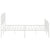Metal Bed Frame without Mattress with Footboard White 183x203 cm King
