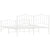 Metal Bed Frame without Mattress with Footboard White 183x203 cm King