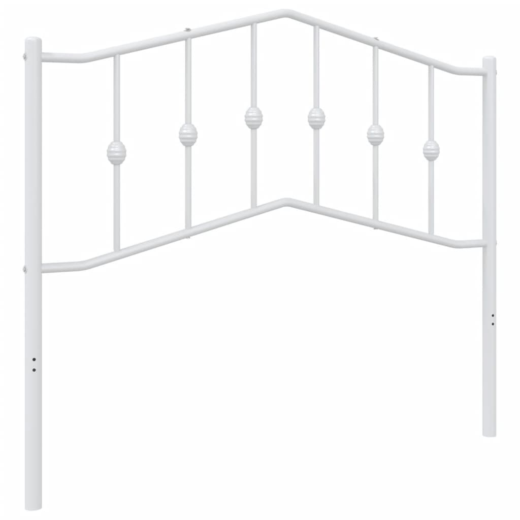 Metal Headboard White 107 cm King Single