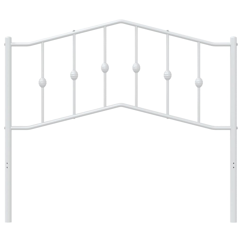 Metal Headboard White 107 cm King Single