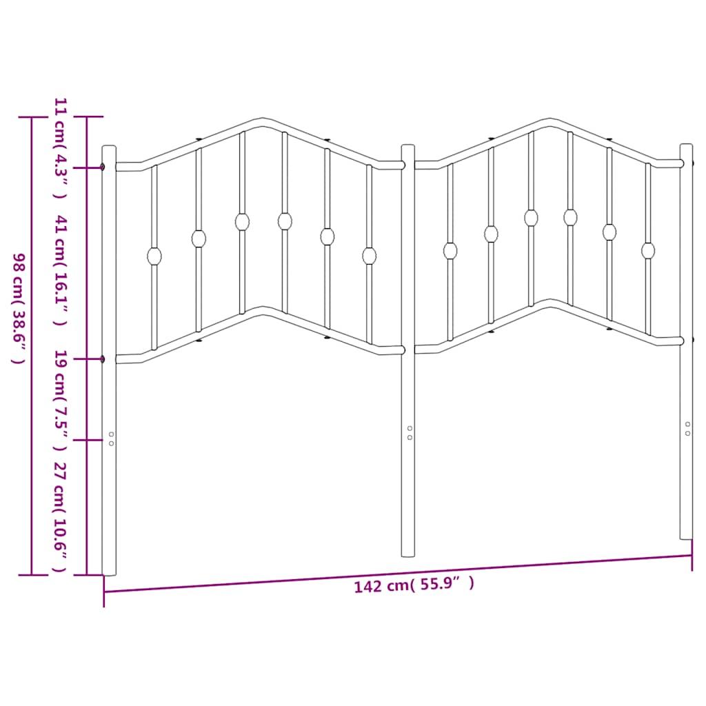 Metal Replace Headboard White 135 cm