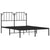 Metal Bed Frame without Mattress with Headboard Black 135x190 cm
