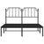Metal Bed Frame without Mattress with Headboard Black 135x190 cm