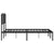 Metal Bed Frame without Mattress with Headboard Black 150x200 cm