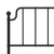 Metal Bed Frame without Mattress with Headboard Black 150x200 cm