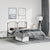 Metal Bed Frame without Mattress with Headboard Black 150x200 cm