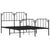 Metal Bed Frame without Mattress with Footboard Black 135x190 cm