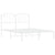 Metal Bed Frame without Mattress with Headboard White 150x200 cm