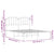 Metal Bed Frame without Mattress with Headboard White 150x200 cm