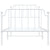 Metal Bed Frame without Mattress with Footboard White 90x190 cm